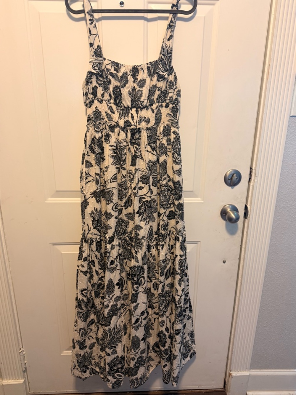 Taylor Black & White Floral Maxi Dress